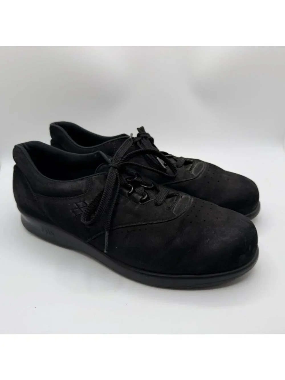 SAS Free Time Walking Shoes Women Size 9.5 Black Leather Tripad Comfort Sneaker
